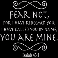 Izaiah 43: Strah nije jer sam te otkupio; I ja ... Vinil naljepnica naljepnica - srednja - ljubičasta
