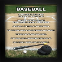 Uokvireni bejzbol na polju 8 10 sportski print