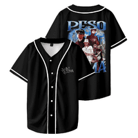 Peso Pluma bejzbol uniforme merch Novi album Genesis Tee Women Muške O-izrez Kratki rukav
