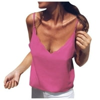 Ženski duboki V-izrez prsluk Solid Boja čipka bluza za suspenziju ženske ljetne vrhove