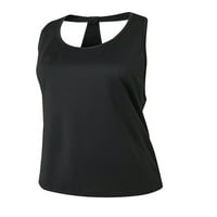 Bomotoo Women Workout Top bez rukava TOPLS CREW CACT Vest atletska majica za bluza za teretanu Black