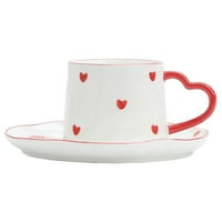 Postavite valentinovo šalica za domaćinstvo kućice keramičke šalice kafe šalica za dizajn srca kosur festivalski poklon