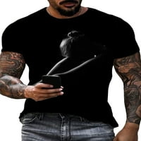 Niuer Boys Osnovni majica kratkih rukava Muškarci Labavi majica 3D tiskani klub u boji uboda modnih
