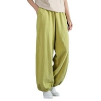 Ženska proljetna ljetna puna boja casual retro poboljšane ženske pantalone ženske hlače za snijege Loose hlače za žene