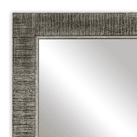Huntington Rustic Crna, crna i srebrna uokvirena zidna ogledalo, pravokutno zrcalo ispraznosti, višestruke