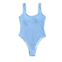 Ženski kupaći kostimi su kontrola trbušnjaka Ljeto plaža Čvrsta okrugla vrat Modni slabiji bez rukava