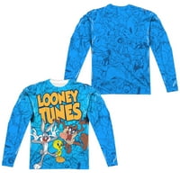 Looney Tunes - kolaž likova - Redovna fit majica s dugim rukavima - XXX-velika