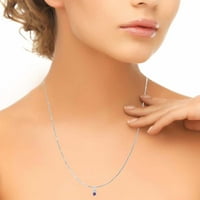 Ogrlica za angažovanje u mauli za žene 1. Carat ovalni u obliku ametista i dijamantski privjesak 4-prong