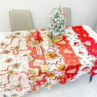 -Groee božićne stol trkače Santa Claus Tree Bells cvijet tablica trkač Xmas TheMed Print Tržica Trpe