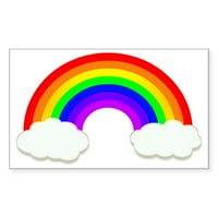 Cafepress - Rainbow u oblacima - Pravokutnik naljepnica odbojnika naljepnica