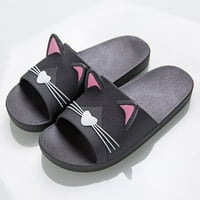 Slatka mačka uho dizajnerice Ženske papuče Ljeto Kupatilo za unutarnju kupaonicu Dame slajdova Sandale