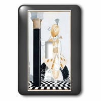 3Droza Crno bijelo zlato Art Deco - Jednokretni prekidač