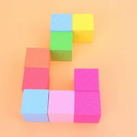 Etereauty Colorful Cube Blok DIY dizajn Model Block Spužva blok kocke kocke Training Aide Solid Geometry Alati za djecu Učiteljskim korišćenjem Nasumične boje