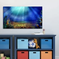 Little sirena platnena umjetnost duboki ocean slika Wall Art Blue Sea uokviren slikarski zidni dekor