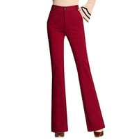 FVWitlyh pantalone za žene hlače Ležerne prilike motite žene visoke struke čvrste ravnotežne pantalone