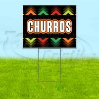 Fiesta Churros Dvorišni znak, uključuje udio metalnog stepenika