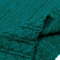 Pedort Women Pen Ležerne prilike za prevelike džempere s rebrastim rukavima s pulover Duks zelena, m