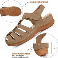Sandale za zatvorene nožne prste za žene Ležerne prilike ljeti izdubljeno Vintage Wedge Sandal Gladijator