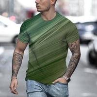 Muške majice Casual majice kratkih rukava Gradijent izrez meka labavi fit grafički teers Ljetne majice