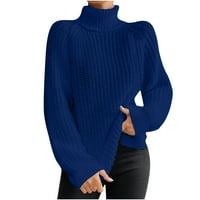 Dukseri za žene Trendy Modern Fit džemper Pulover TURTLENECK Fall džemper tamno plave s