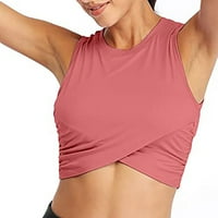 Viikei tenkovi za žene plus veličine Ženska vježbanje za žene obrezane tenkove Plesni vrhovi Sportski joga majice