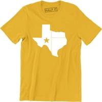Početna Teksas Mapa Zastava Texan Lone Star State Southern Pride USA muške majice