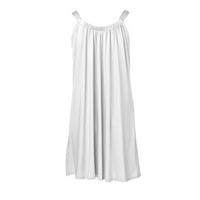 Sundress za žene okrugli izrez Ležerni slobodno vrijeme i zabavni remen Digitalni mini haljina Print