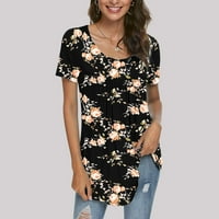 Ženska modna tiskana Ležerne prilike okrugli vrat kratki rukav modni labavi ženski bluza vrhova proljeće Spremanje prodaje