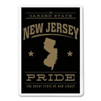 New Jersey State Pride, zlato na crnoj, fenjer Press, premium igraće karte, kartonski paluba s jokerima,