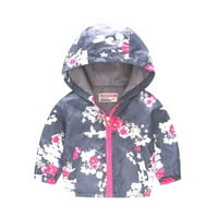 Frostluinai Toddler Boys Raincoat Vodootporna Djeca Baby Fashion Slatka uzorka Vjetrootporna jakna kaput