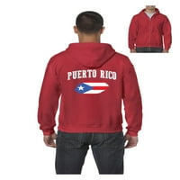 Muška dukserica Pulover punog zip - Portoriko zastava