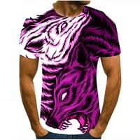 Zodggu ljeto Muške majice Ležerne prilike Ležerne prilike Ljeto Ugodna odjeća 3D vuk Grafička košulja