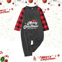 Daznico Family Božićni PJS Podudaljni setovi Porodični pidžami postavio božićnu kućnu odjeću na duge rukav okrugli vrat dugih rukava za bebu