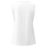 Luiyenes Women Ljeto V izrez Naplaćeni gornji naborani modna majica bez rukava Casual Casual Elegant