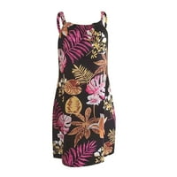 Ljetne haljine za žene bez rukava za tisak cvjetni uzorak Okrugli vrat Maxi Loose Fit Fashion Trendy