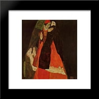 Kardinal i Nun uokvireni umjetnički print Egon Schiele