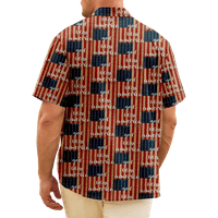 4. jula muška havajska majica SAD Nacionalna zastava 3D košulja 3D 3D Ispis vanjski dnevnik kratkih