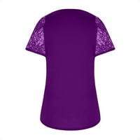 Ljetni vrhovi za žene Modni ženski plus size od rezanja asimetrična hladna ramena majica V-izrez na