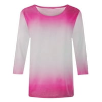 FVWitlyh Ženske grafičke majice Žene majica s dugim rukavima Hot Pink X-Veliki