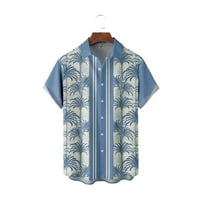 Muškarci i dječaci Ljetna havajska majica Cocot Print Casual Shortsleeve Dugme dole Havajska košulja
