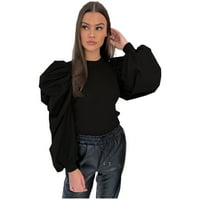 Ženska dugačka frill rukava od pušačke majice košulje džemper vrhovi hot8sl4869804
