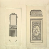 List iz Aedesa Walpolianae montiran sa dva crteža :: salon dimnjak, hodnika, Norfolk, nadmorsku visinu;