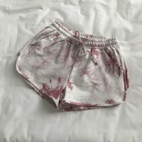 Tawop Womens Tie-Dye Comfy Crtesstring Ležerne prilike Elastični džep za struk Labave kratke hlače Boxer