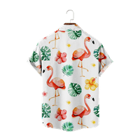 Flamingo Fashion Casual majica kratkih rukava Havajski vrh Boys Girls Beach Print Fashion Muška havajska majica, A-150