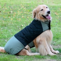 Bellaven kiša hladna jakna s reflektivnom trakom držite toplu pse prsluk za kućne ljubimce s rukom za pseću odjeću za velike pse, sivo, 7xl
