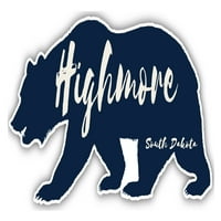 Highmore South Dakota suvenir 3x frižider magnetni medvjed dizajn