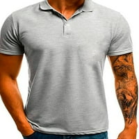 Pfysire Muns casual polo majice Majice kratki rukav gumbi od punog bluzi na vrhu tee