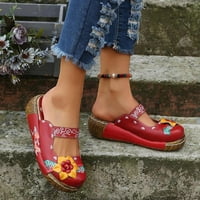 Kućne platforme sandale za žene - ravna listića na ljetnom trošenju novih casual vintage ženske sandale