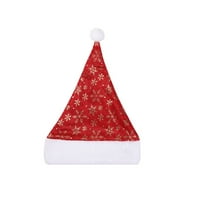 Temacd plairani uzorak debeli topli plišani šešir Svečane snježne pahulje Print Božićna kapa za zabavu