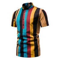 Muška majica haljina Ležerna majica gumba Top 3D digitalni ispis okrugli vrat kratki rukav majica modni